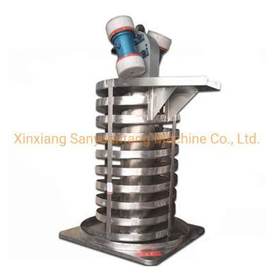 Rotational Vibro Spiral Conveyor/ Vertical Vibrator Feeder for Pellet Particle Powder Biscuit Cooling Warming Drying