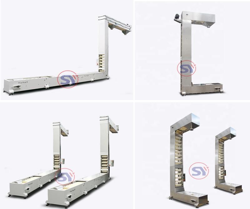 Multiple Inlets Z Lifting Conveyor Bucket Elevator Machine for Extrusion Food