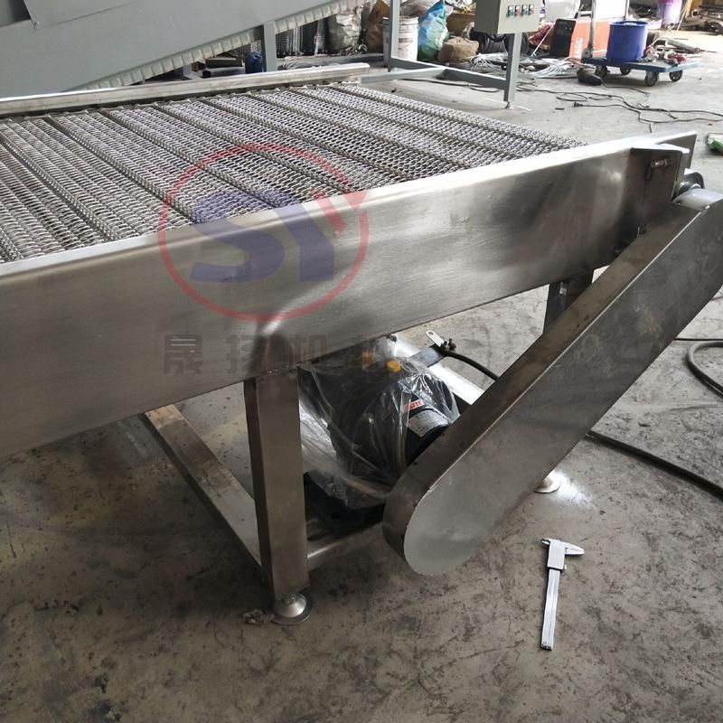 Industrial Steel Flat Belt Net Conveyor for Meat Seafood Processing Factory