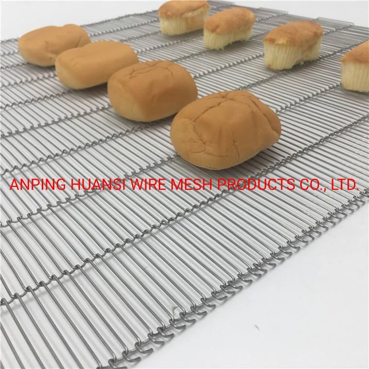 Stainless Steel Flat Flex Wire Mesh Conveyor Belt for Food Processing/Baking