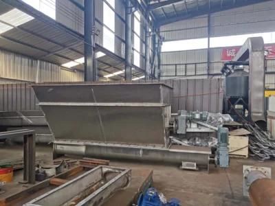 Stainless Steel Hopper with Screw Feeder and Stiring Rod Used for Slurry Treatment Plant