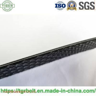 Tiger Manufacture Good Quality 3.0mm Black Cross Pattern PVC Belt for Textile Industry with Competitive Price