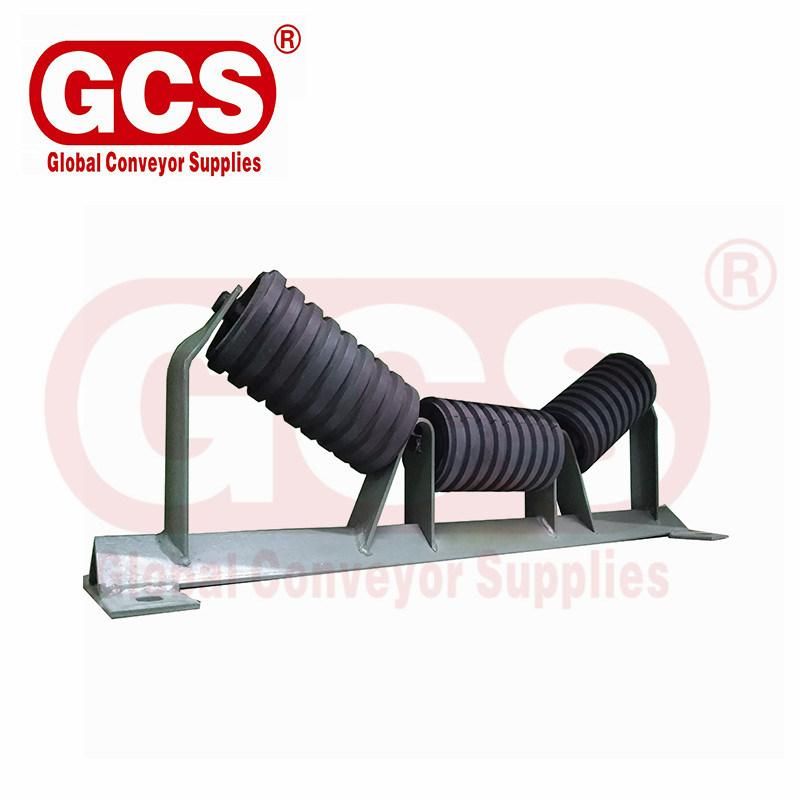 Belt Conveyor Rubber Disc Impact Roller with Frame