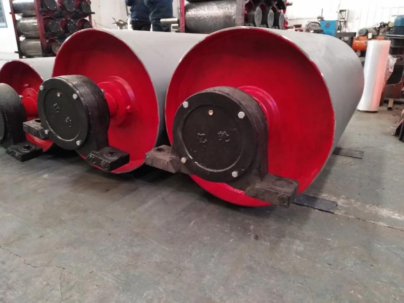 Conveyor Belt Rollers Cn Layer Small Diamond Grooved Ceramic Rubber Drum Pulley Lagging