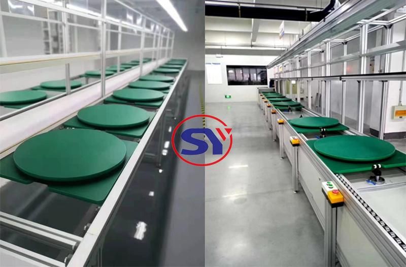 Aluminum PLC Control Tooling Plate Chain Conveyor for Water Dispenser Assembly Line