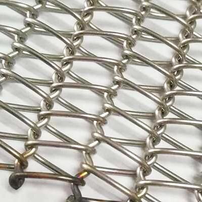 Stainless Steel Spiral Wire Gird Fabric Chain Link Conveyor Belt