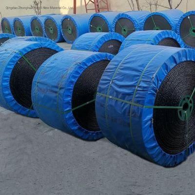 Fabric Canvas Flat Conveyor Rubber Belt for Stone Crusher Plant