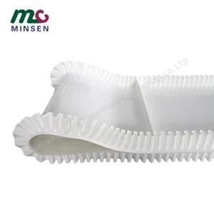 Sidewall Corrugated Flexible Modular PU Flat Conveyor Belt with Sidewall