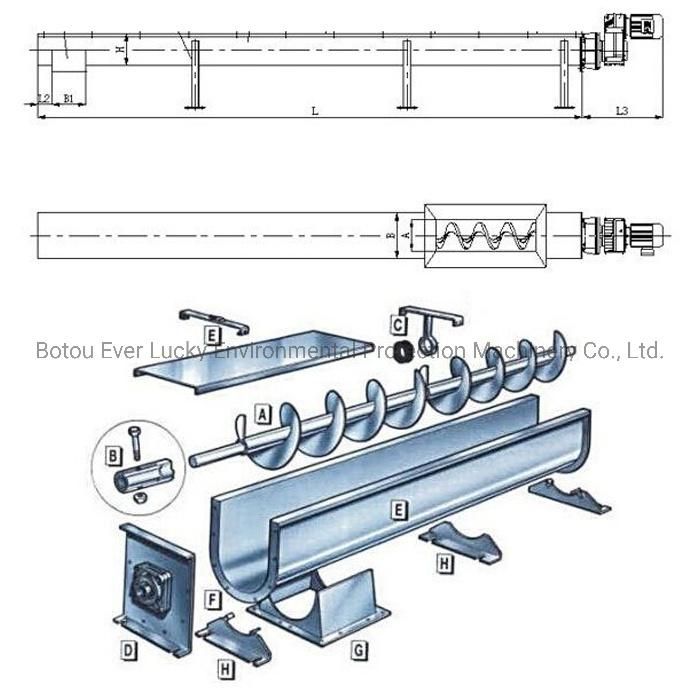 Ls Screw Conveyor Feeding Auger for Bulk Material Handling