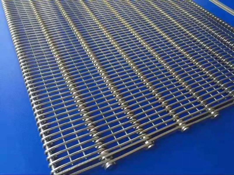 Stainless Steel Conveyor Belt for Cleaning, Cooling and Drying Line