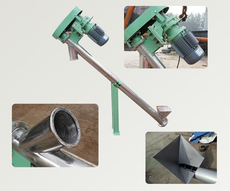 High-Efficiency Screw Conveyor Inclined Horizontal Helix Auger Conveyor Feeder Machine