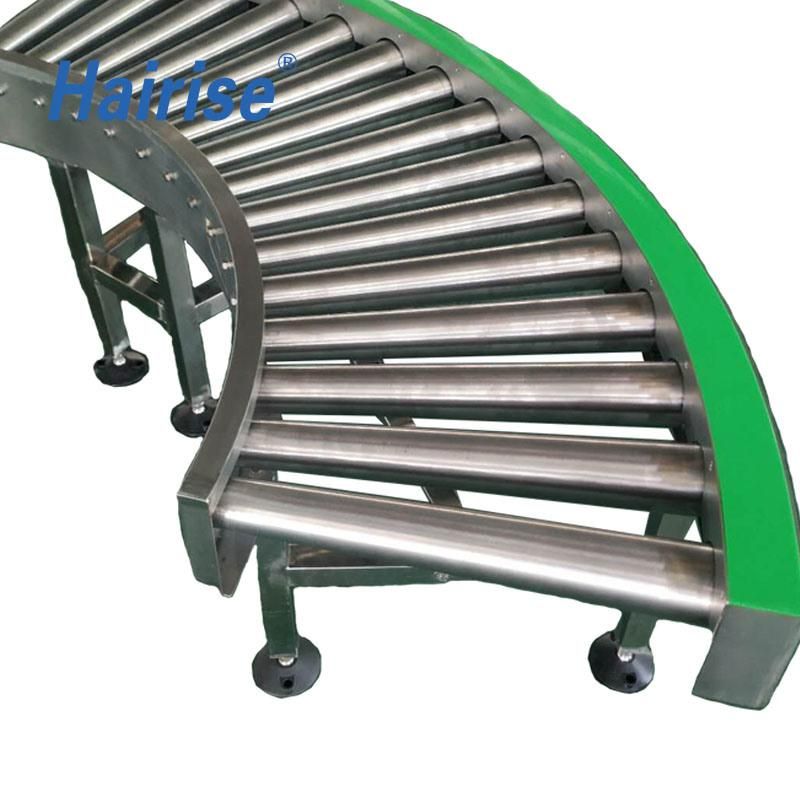 Hairise Food Grade Curved Roller Conveyor