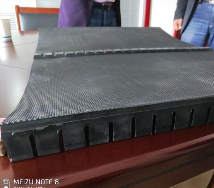 Coal Feeder Black Rubber Belting Conveyor with Guide for Export