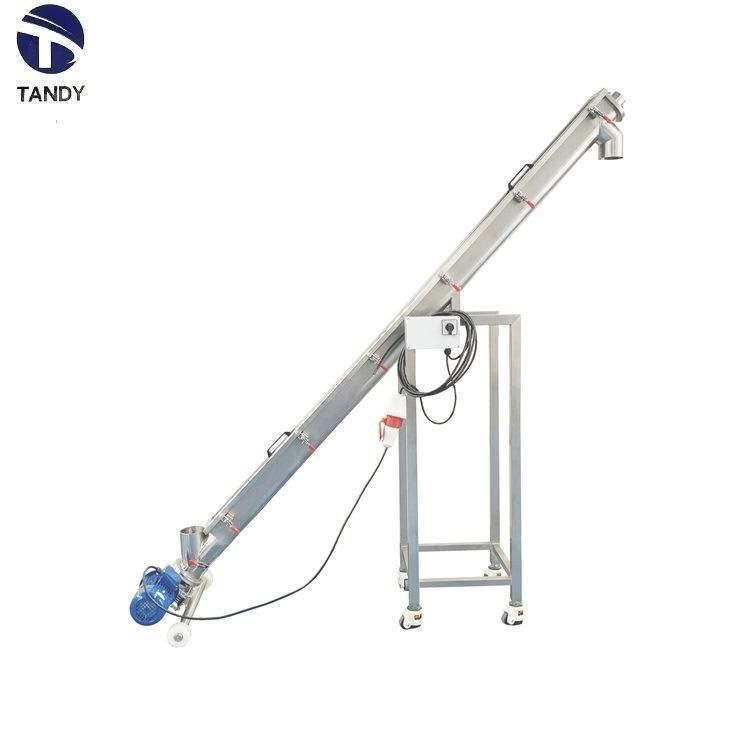 Food Powder Stainless Steel Screw Conveyor with Hopper