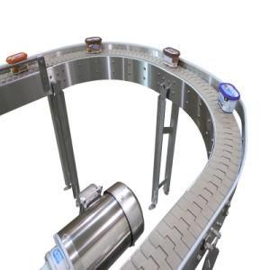 Plastic Turn Flat Belt Conveyors for Food, Drinks Tranportation