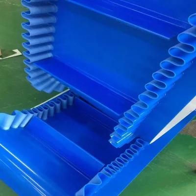 PVC PU Conveyor Belt with Sidewall and Cleat for Food Industry