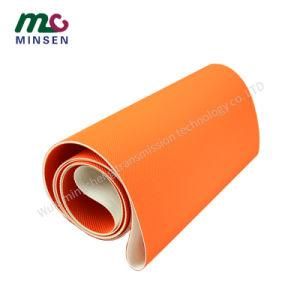 Factory High Quality Orange PVC/PU/Pvk Light Duty Industrial Conveyor/Transmission Belting/Belt with Diamond Pattern for Treadmill