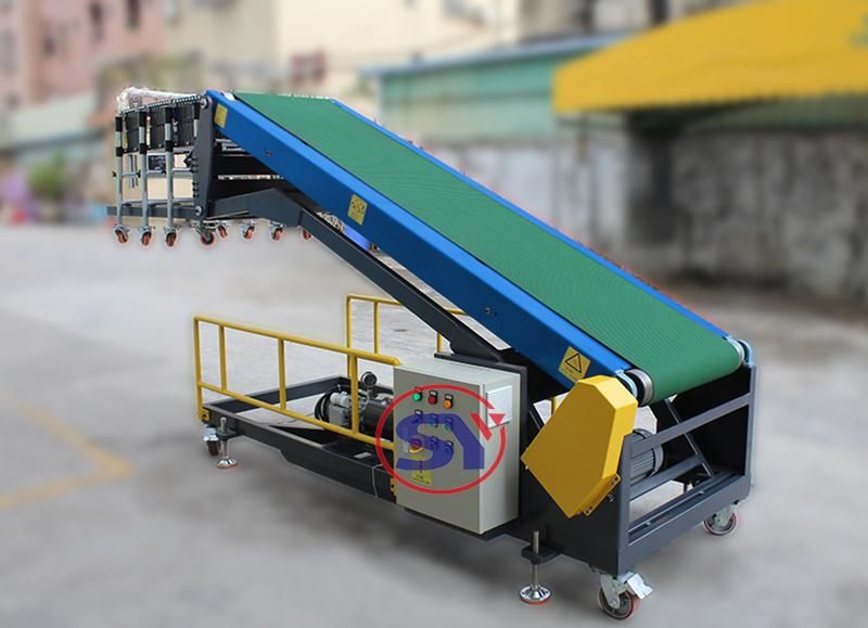 Hydraulic Pneumatic Truck Container Loading Unloading Belt Conveyor System