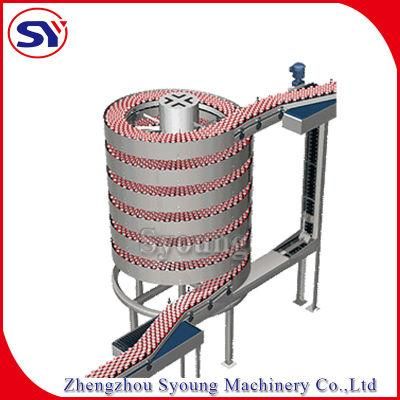 Vertical Product Flow Single Lane Spiral Conveyor