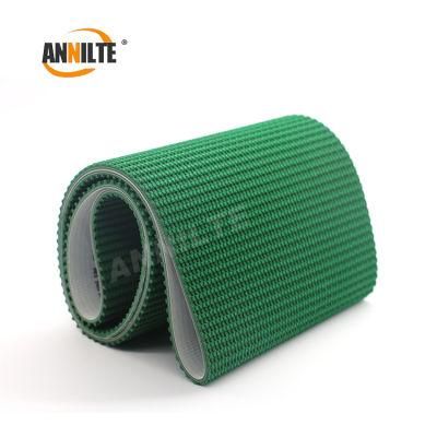 Annilte Factory Black PVC Cross - Grain Conveyor Belt Used for Textile Machinery Leather Curtain