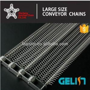 Double Pitch 316 Stainless Steel Conveyor Chain Belt with Wire Mash