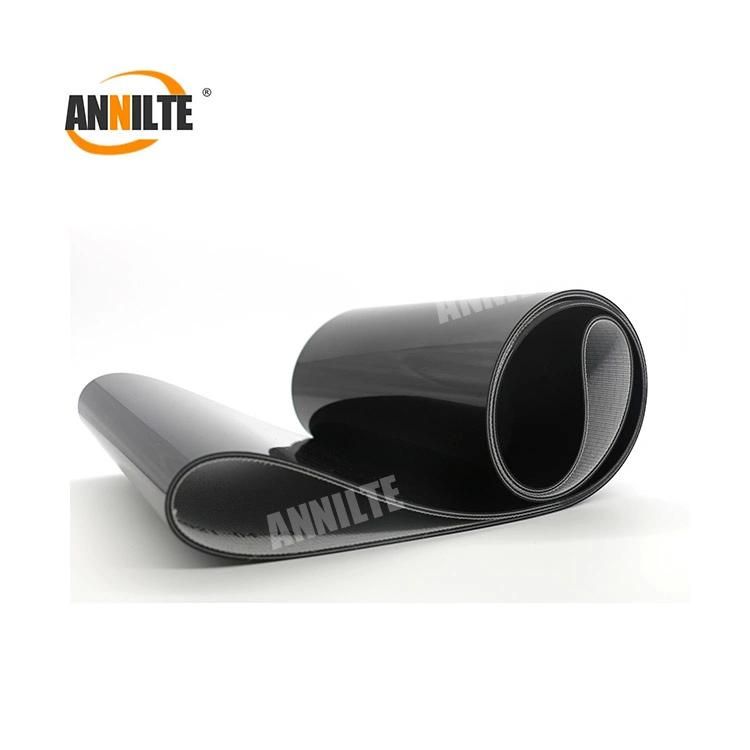 Annilte Factory Black PVC Conveyor Belt 1-3 Thick PVC Black Matt Low Noise Light Conveyor Belt Anti-Static High Quality