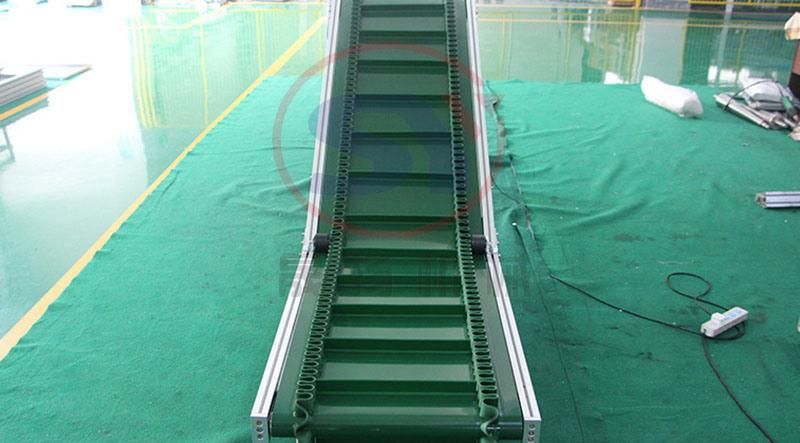 Heat Resisting Large Angle Rubber Belt Conveyor for Metalluegy Industry