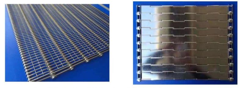 Stainless Steel Stretchable Roller Conveyor Belt for Assembly Line
