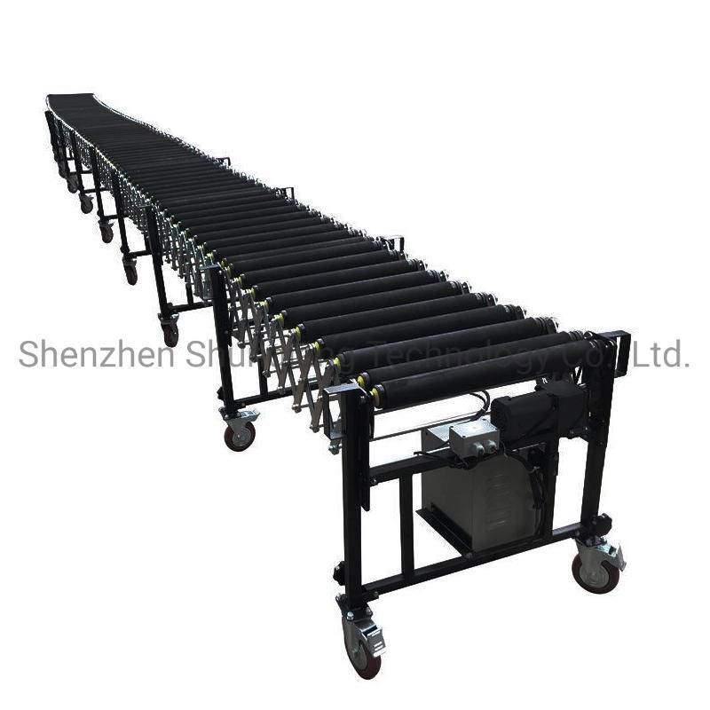 Rubber-Covered Telescopic Roller Conveyor