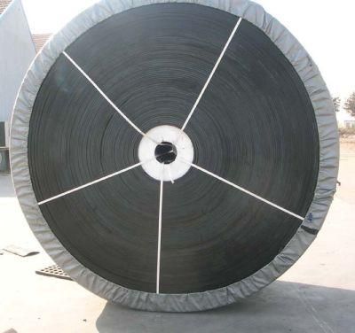 Steep Inclined Black Rubber Conveyor Belt for Bulk Materials Handling