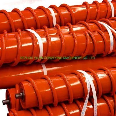 Spiral Idler Vulcanized Rubber Parallel Clean Reversing Rollers in Conveying Systems