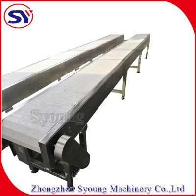 Anti-Slip Modular Plastic Slat Belt Conveyor with Side Guard
