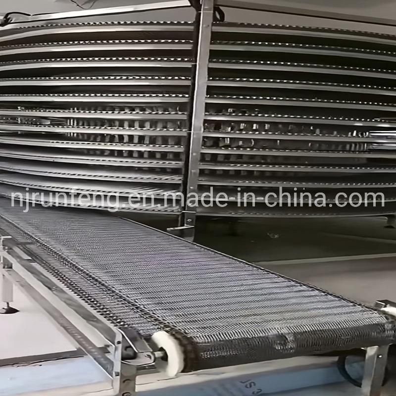 Stainless Steel Spiral Cooling Tower IQF/Belt Conveyor for Bread/Cake/Pastry/Pita/Pizza Hamburger/Toast/Bakery