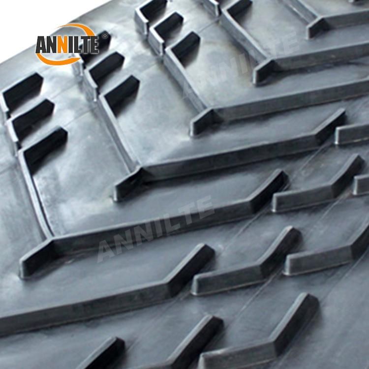 Annilte Manufacturer Custom Wholesale Black Chevron V Conveyor Belt Pattern Height 5mm-32mm