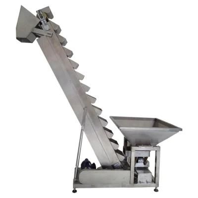 Hengyu Factory Supply Food High Inclination Angle Inclined Belt Bucket Conveyor