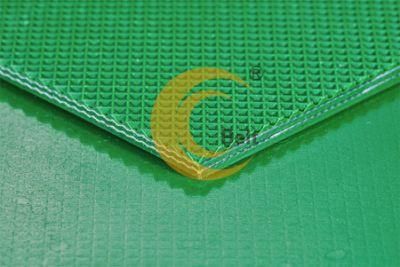 3mm green diamond conveyor belt used in logistical industries