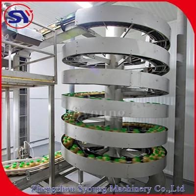 Spiral Conveyor for Beverage Cans Between Floors