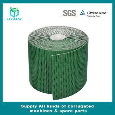 China Black Green PVC Corrugated Cardboard Conveyor Belt for Stacker