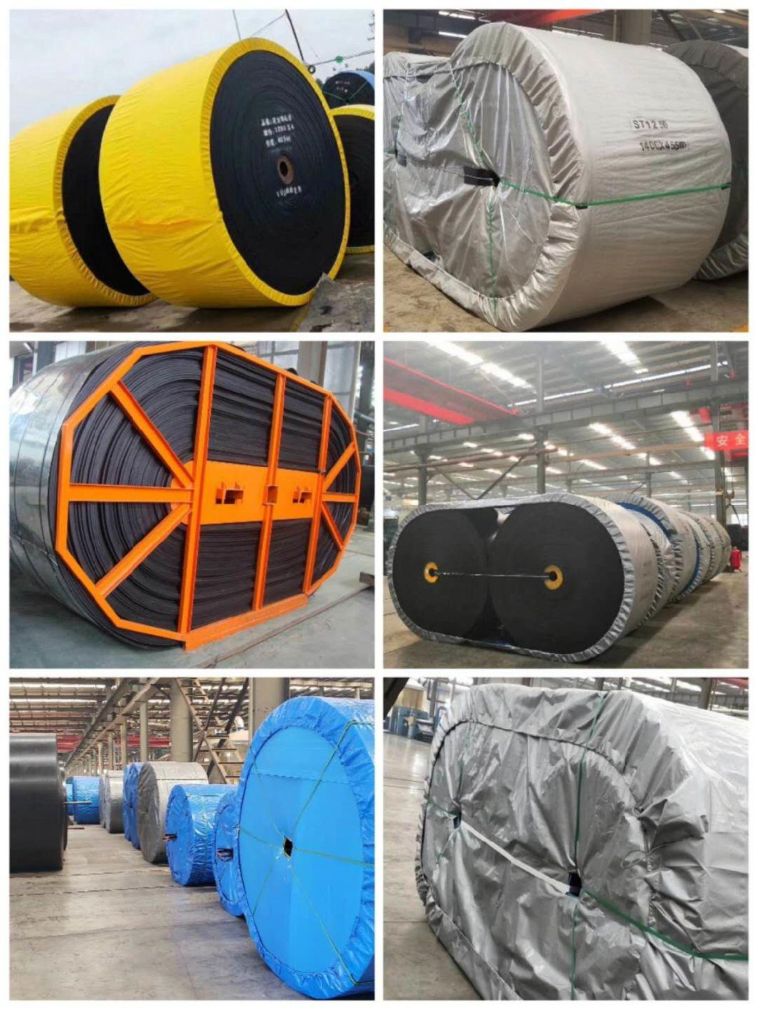 Black Heavy Ep/Nn/Steel Cord Heat/Fire Retartdant Rubber Conveyor Belt