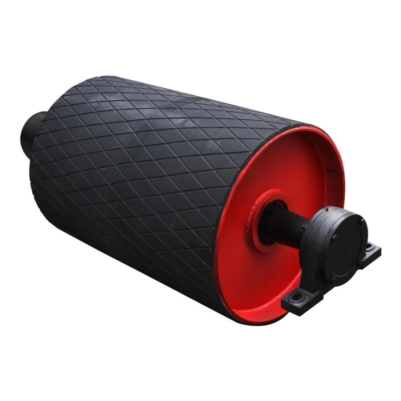 Belt Conveyor Rubber Drum Pulley Cage Pulley for Mining