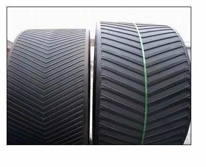 Chevron Black Rubber Conveyor Belting for Cement