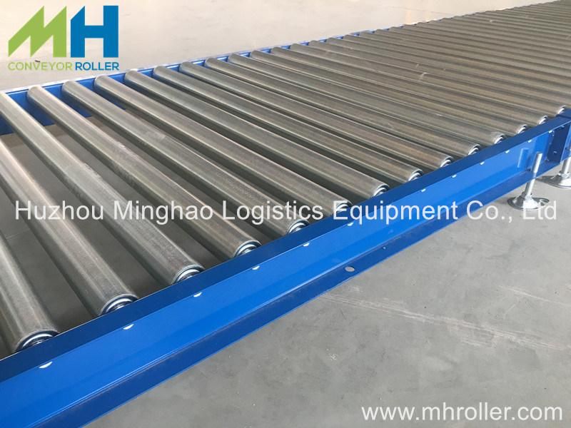 Customized Galvanized Steel Gravity Roller Conveyors/Roller Bed Conveyor for Pallet/Carton