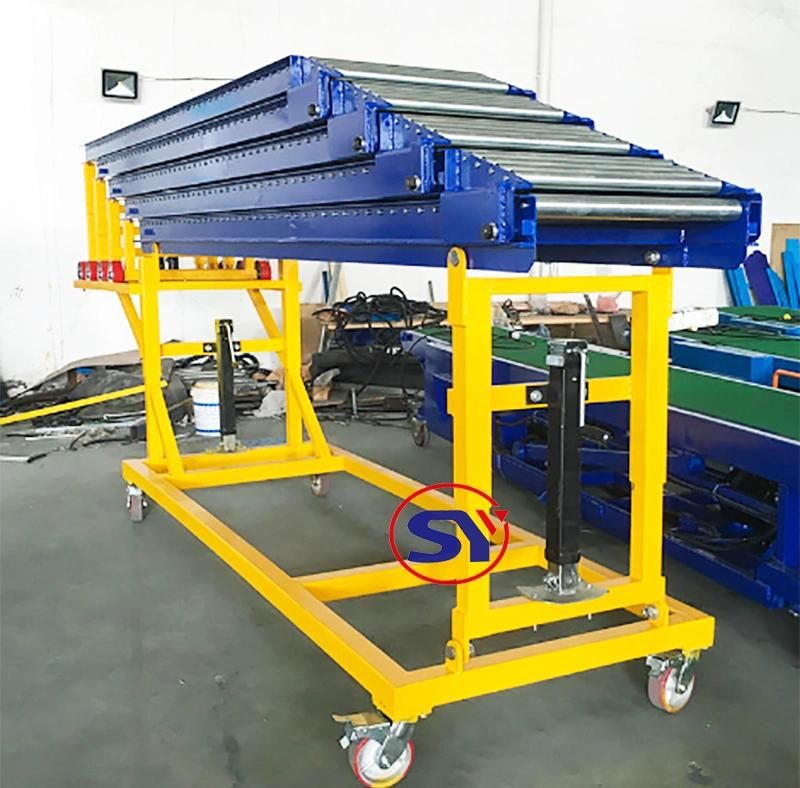 Gravity Telescope Conveyor Extended Roll Roller Conveyor for Vehicle Unloading