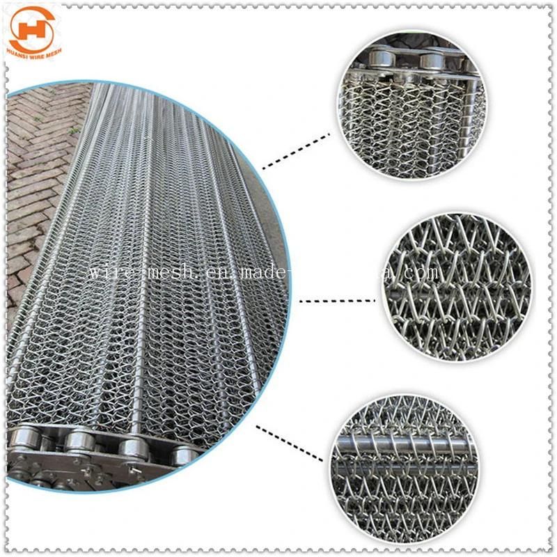 304 316 Stainless Steel Wire Mesh Chain Link Conveyor Belt