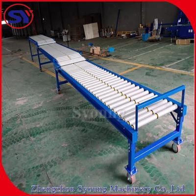 Extending Truck Warehouse Container Unloading Conveyor System Gravity Roller