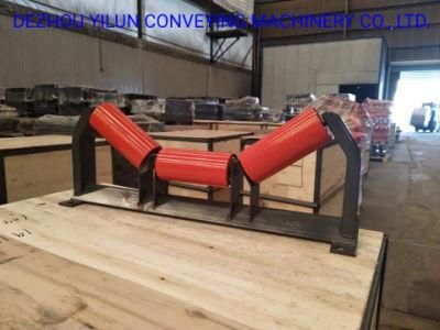 China Manufacturers Steel Conveyor Roller Small Conveyor Belt Carrier Idler with Bracket