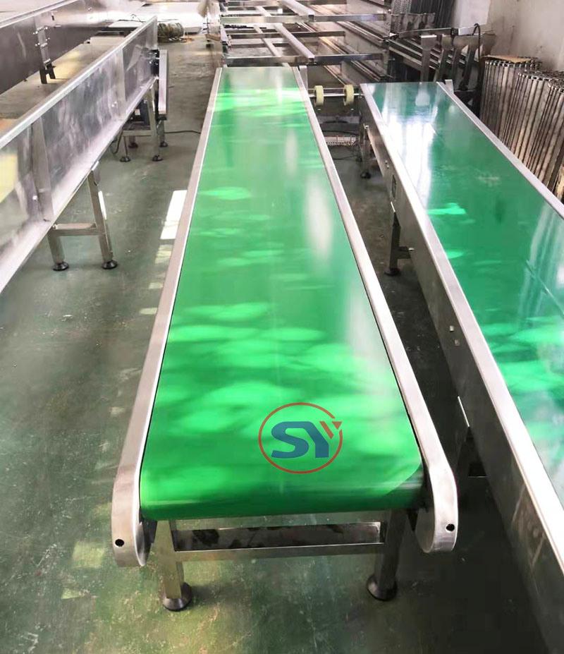 Cosmetics Stainless Steel Belt Bend Conveyor (90/180 degree)