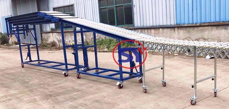 Manual Roller Conveyor Line for E-Commerce Packages Distribution