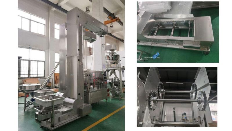 High Speed Food Snack Cookies Potato Chips Transport Z Type Bucket Conveyor