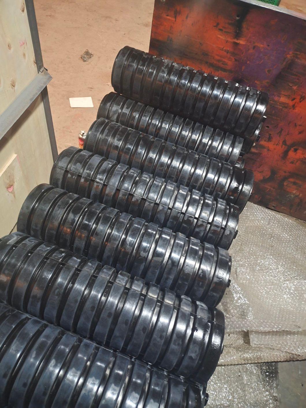 Mining Industrial Belt Conveyor Plastic Rubber Disc Impact Roller